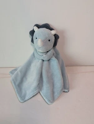 Manta de seguridad Carter's Triceratops dinosaurio Lovey felpa azul gris relleno Foto 1 de 4