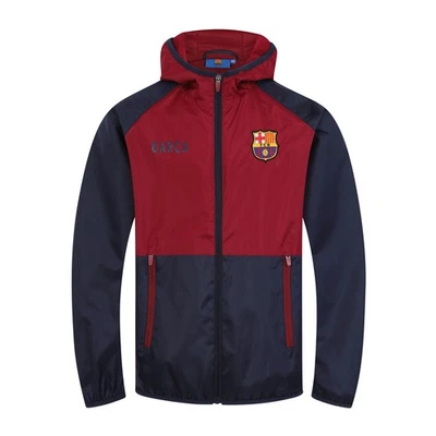 FC Barcelona Boys Jacket Shower Windbreaker Kids OFFICIAL Football Gift - Image 1 of 3