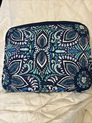 VERA BRADLEY Blue Island Medallion Royal Blue Laptop Zippered Bag 11”x14” - Image 1 of 4