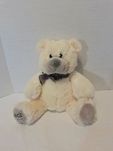 Oso de peluche blanco de primavera de día 'Abrazo para tu corazón' 9" #66451 arco de cinta  - Imagen 1 de 10