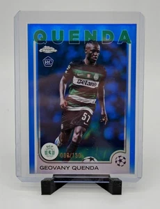 2024-25 Topps Chrome UEFA Geovany Quenda #108 Blue /150 RC Sporting Portugal - Picture 1 of 2
