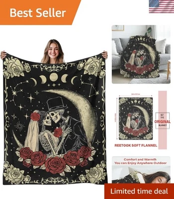 软骷髅设计毯子-适合婚礼、周年纪念等 — 第 1/4 张图片