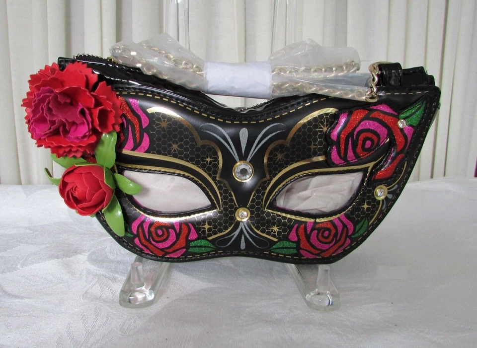 Betsey Johnson Kitsch Guess Who Crossbody Mask Masquerade A5