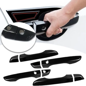 Accesorios de tapicería de cubierta de manija de puerta negro brillante 8 piezas para Honda Civic 2016-2021 - Imagen 1 de 13