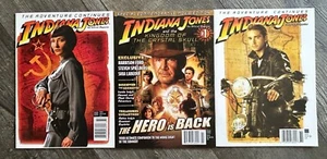 INDIANA JONES The Official Magazine #1 2 3 Lot Kingdom Crystal Skull Movie - Picture 1 of 5