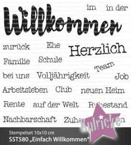 Kulricke Stempel "Einfach Willkommen" Clear Stamp Motiv-Stempel - Bild 1 von 1