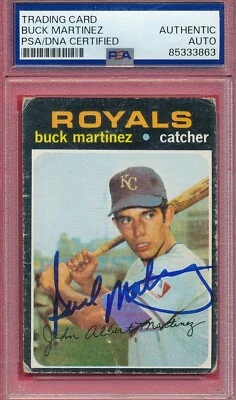 SIGNED PSA/DNA BUCK MARTINEZ AUTO 1971 TOPPS #163 GRADED ON CARD AUTOGRAPH TPHLC - Image 1 of 4