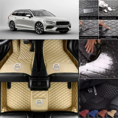 Fit For Volvo 240 Car Floor Mats Custom Carpets 1990-1993 Auto Pads Cargo Liner - Image 1 of 4