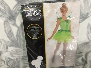Disney Women's Tinker Bell Costume Adult Large 10-12 Dress and Wings New - Picture 1 of 4