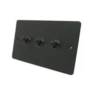 Flat Matt Black Plug Sockets Light Switches Dimmers - Whole Range available - Picture 1 of 50