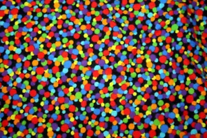 ANIMAL CRACKERS MULTICOLORED DOTS FLANNELL FROM HOFFMAN - 100% COTTON FABRIC - Imagen 1 de 5