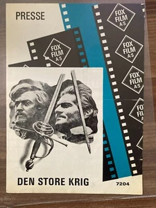 L'ultima valle Michael Caine, Omar Sharif 1971 comunicato stampa danese - Foto 1 di 3