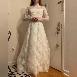 NWOT Vintage Alfredo Angelo Wedding Dress - Full Lace - Perfect Condition - Picture 1 of 15