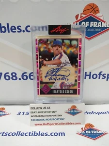 2025 LEAF SEASONS IN THE SUN BARTOLO COLON "BIG SEXY" PERSONALIZED AUTO 6/7 - Picture 1 of 3