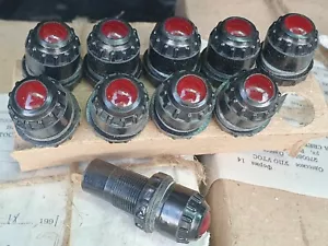 Vintage RED Panel Light Pilot Warning Indicator USSR lamp 24V Lot 10set+ - Picture 1 of 3