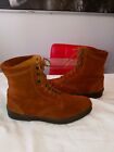 Miss Bergdorf Bergdorf Goodman Brown Suede Lace Boots 5.5, 36 Made in Italy EUC