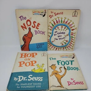 Dr Suess Bright Early Beginner Books Hop On Pop The Nose The Foot Oh The Thinks - Picture 1 of 12