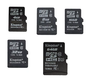 64GB 32GB 16GB 8GB 4GB Original Kingston MicroSD TF Memory Card Phone whlesale M - Picture 1 of 6