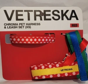 Vetreska Chroma Pet Harness And Leash Multi Color XS Red - Picture 1 of 3