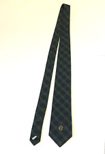 Lauren Ralph Lauren Tie Plaid Tartan Embroidered Polo Silk Neck Tie Crest Adult