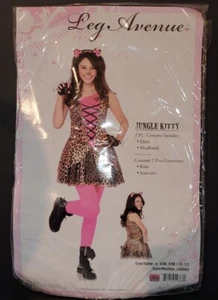 Leg Avenue Jungle Kätzchen Kostüm Leopardendruck rosa Junior Größe 10-12 - Bild 1 von 2