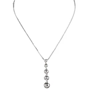 Vintage Genuine Tiffany & Co Ball Necklace 5 ball drop Pendants Silver 925 - Picture 1 of 5
