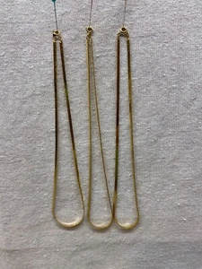 3 Vintage Gold Tone 17.5" Flat Snake Chain Necklace 3mm wide - Picture 1 of 4