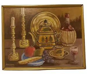 Stunning Vintage Still Life Oil Painting Signed - Picture 1 of 9