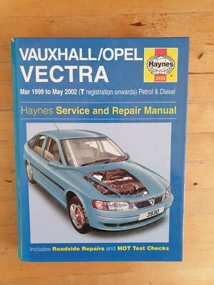 Vauxhall Opel Vectra (Petrol & Diesel) 1999-2002 Haynes Workshop Manual  - Image 1 of 4