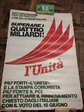 POSTER 100 X 70 Manifesto Originale Partito Comunista Italiano PCI F.LLI SPADA