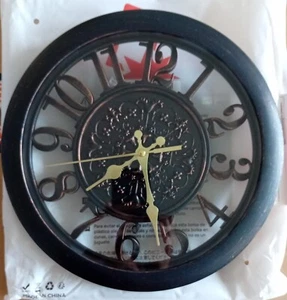 ALEOHALTER Wall Clock, Outdoor Clock Silent Non-Ticking Metal Clock(PACK OPENED) - Picture 1 of 10