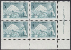 Canada - #438 Sir Wilfred Grenfell Plate Block - MNH - Picture 1 of 2
