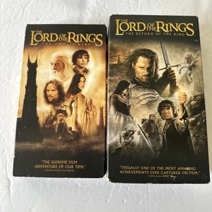 LORD OF THE RINGS: The Return Of The King 2004 VHS Video 2-Tape Set + Two Towers - Picture 1 of 8