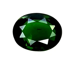 1.09CTS 7.3x5.8x3.4 mm _Green Natural Chrome tourmaline Oval cut , see video - Picture 1 of 3