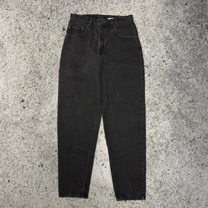 Vintage 90s Levi’s 550 Faded Black Loose Tapered Denim Jeans Made in USA fits 31 - Picture 1 of 11