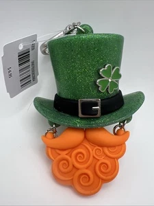 BATH AND BODY WORKS POCKET *BAC HOLDER NEW DANGLE BEARD LEPRECHAUN RARE LIMITED* - Picture 1 of 6