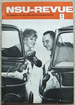 NSU REVUE Car Sales Staff Dealer Magazine 1963 No 1 GERMAN TEXT Prinz 4 - Image 1 of 4