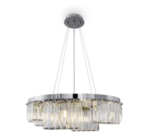 Maytoni Colline Chandelier Ceiling Pendant 6 Light Clear Silver  - Picture 1 of 4