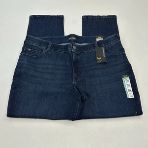 Lee Damen Jeans Dark Wash Straight Leg Stretch Denim Royal Chakra, Größe 22W - Bild 1 von 3