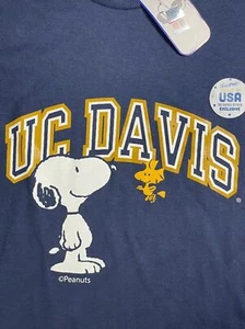 Camiseta Third Street Sportswear UC Davis Snoopy Woodstock Talla S Pequeña Cacahuetes - Imagen 1 de 12