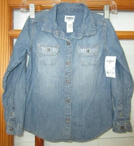 Mädchen 6X Jeanshemd Oshkosh B'gosh NEU Denim - Bild 1 von 10