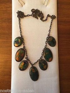 Collana smaltata Schibensky / perle / legno e agnello / bunge - Foto 1 di 3