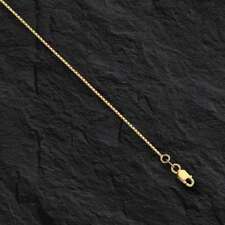 18kt Oro Amarillo Clásico Colgante Cadena Collar Enlace Caja/18" 0.8mm 2.7 gramos