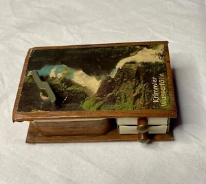 Vintage Spieluhr Krimmler Wasserfälle Austria Holz Souvenir spielt Melodie 10cm - Bild 1 von 7