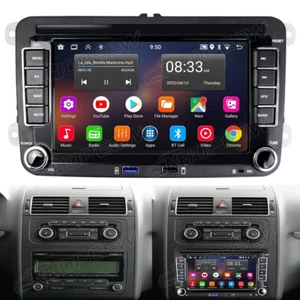 Radio de coche Android 15 GPS NAVI WIFI FM RDS BT para VW Touran 1T1 1T2 1T3 2003-2010 - Imagen 1 de 14