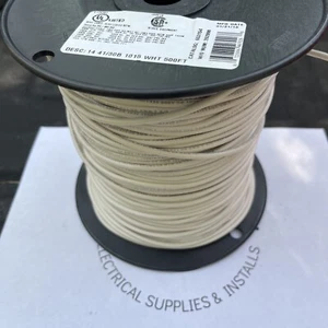 Cable barco 500 ft 14 AWG 14 41/30b 1015 blanco MTW - Imagen 1 de 2