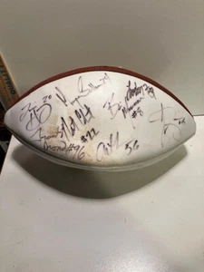 RARE NFL BUFFALO BILLS MULTI-SIGNED FOOTBALL with COA - Picture 1 of 4