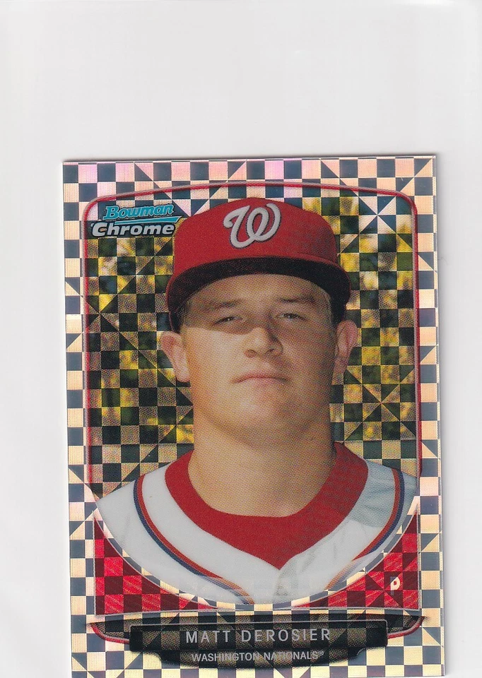 2013 BOWMAN CHROME XFRACTORS /100 RC MATT DEROSIER NATIONALS MINI SP RARE Z1588 - Image 1 of 2