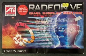 New ATI Radeon VE 64MB 2X/4X AGP Video Graphics Card in box with accessories - Picture 1 of 3