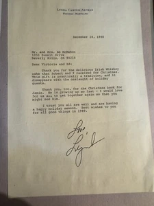 Lynda Carter Wonder Woman Miss World 1972 Signed Letter To Ed McMahon - Picture 1 of 1